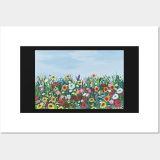 Flower Field Posters and Art